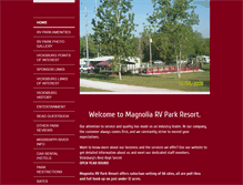 Tablet Screenshot of magnoliarvparkresort.com